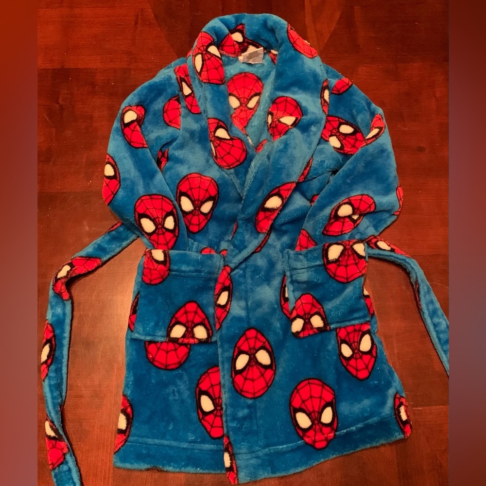 Plush Spider-Man Kids Bathrobe